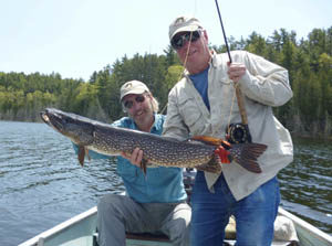 Jerry and Tim with a 40-inch pike.