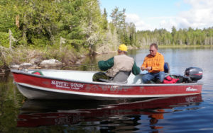 Fishing on a portage lake