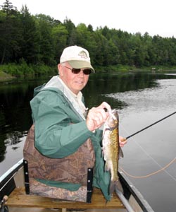 Dan with a 14-inch Fallfish in Maine