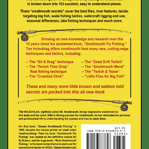 103 Smallmouth Secrets for Fly Fishers-- back cover