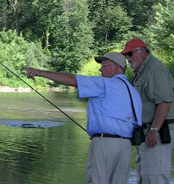 Dan Johnson teaching a client