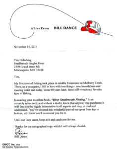 Letter from Bill Dance