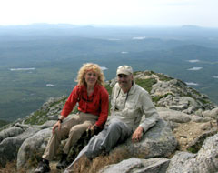 Tim and Lyn at the top of Mount Katahdin