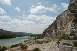 Soaring bluffs along the Devil's River in Texas
