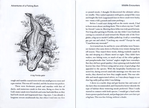 "Adventures of a Fishing Bum" book pages (click to enlarge)